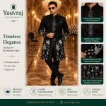 Midnight Noir Sequin Embroidered Sherwani