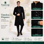 Yuuvraj Noir Royale Embroidered Sherwani Set