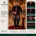 Yuuvraj Royal Amethyst Velvet Embroidered Sherwani